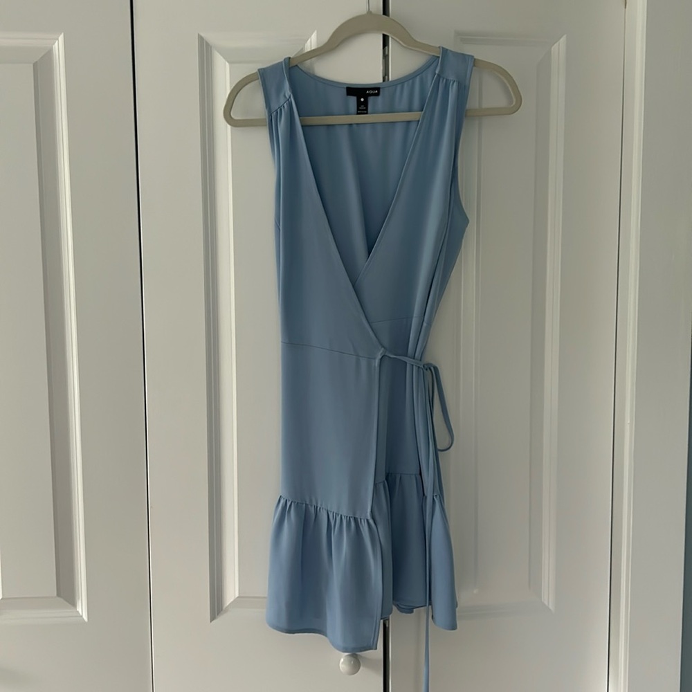 Aqua Wrap Dress